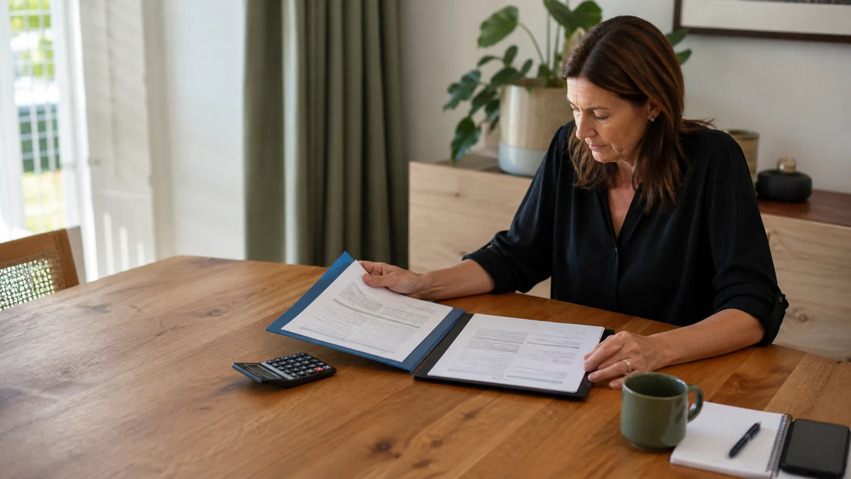 A New Zealand homeowner comparing written real estate commission proposals