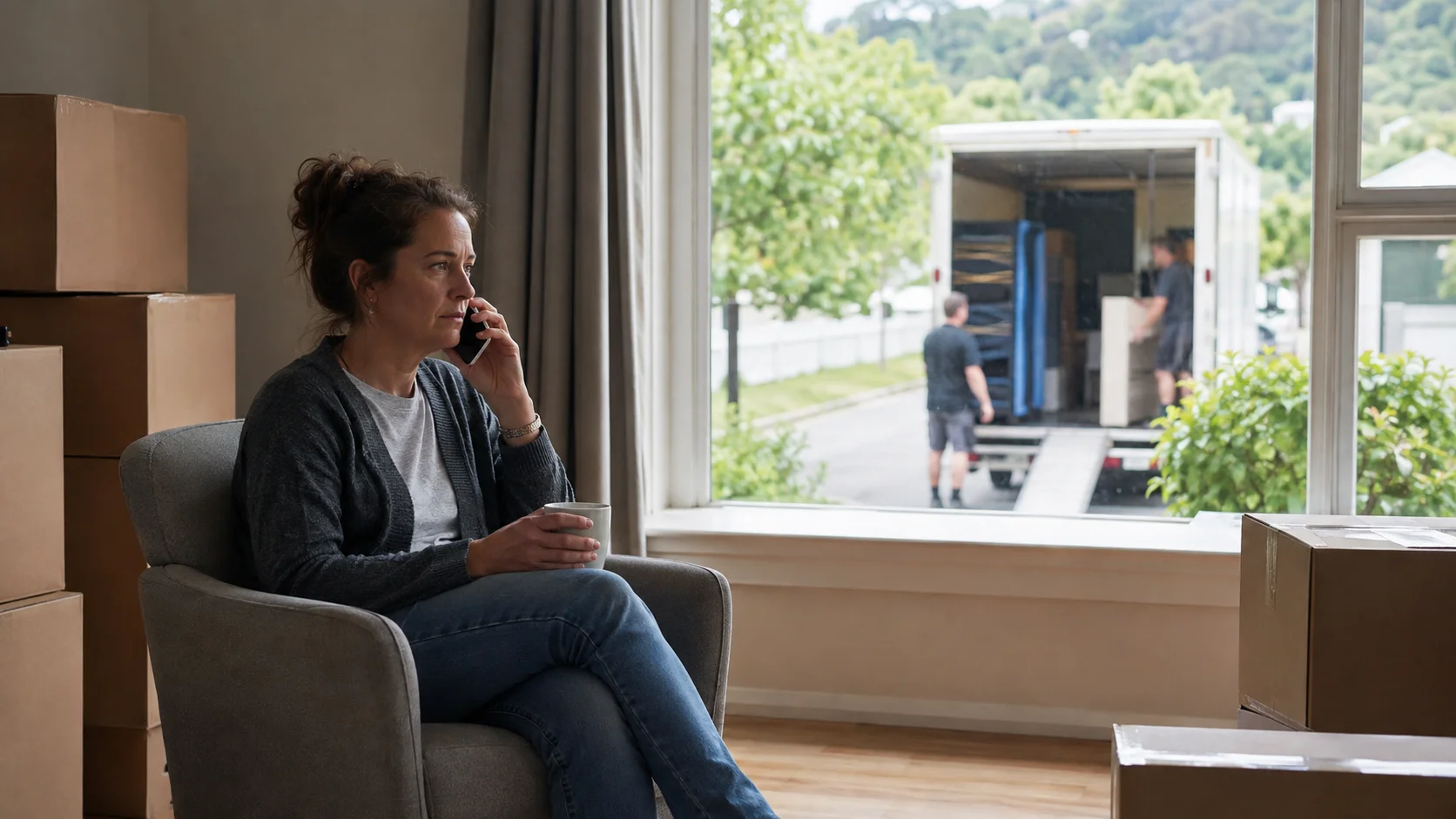 A New Zealand seller completing a final property handover inspection