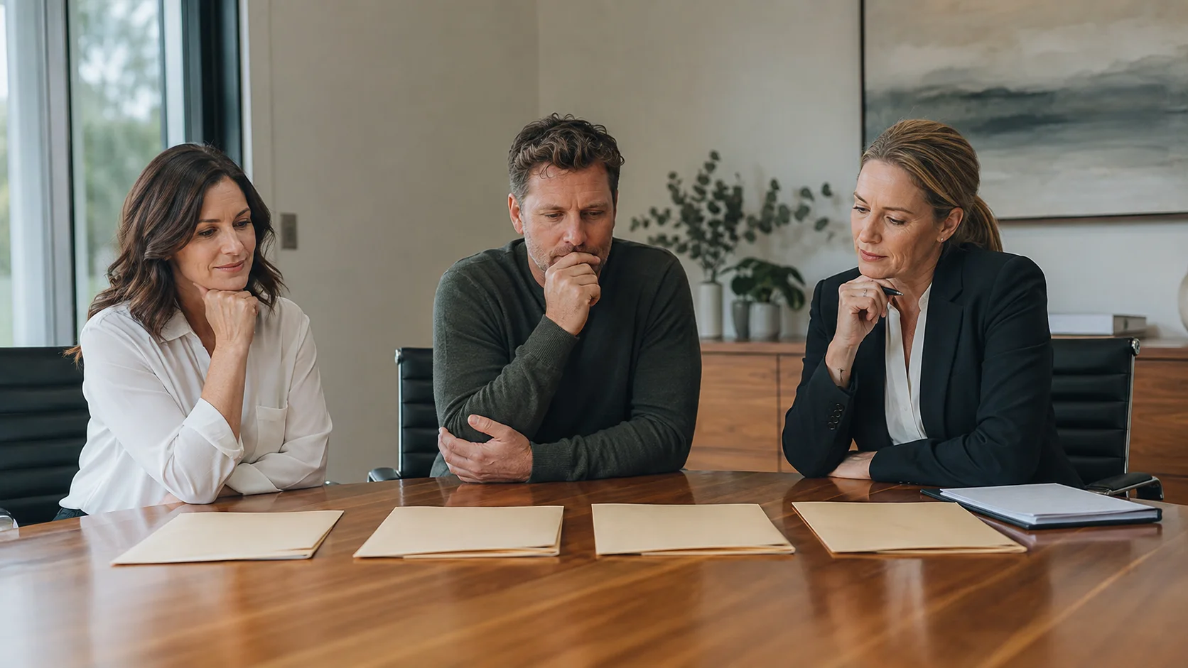 A New Zealand home seller reviewing multiple written offers