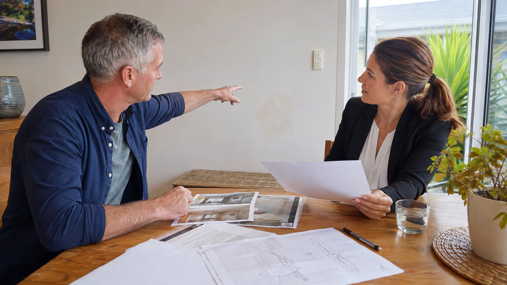 A New Zealand homeowner organising property records before selling