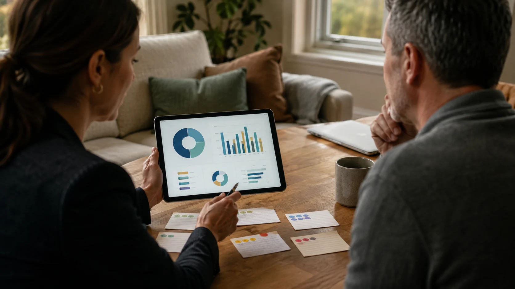 A New Zealand home seller reviewing a weekly campaign report